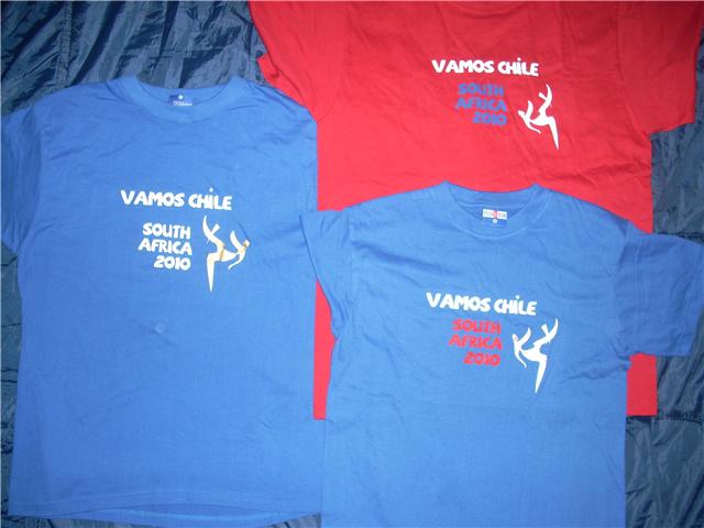 Poleras de Chile (Recuerdo Sudafrica 2010)
